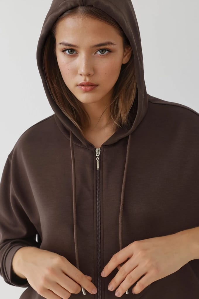 Zachte Touch Volledige Ritssluiting Hoodie Sweatshirt
