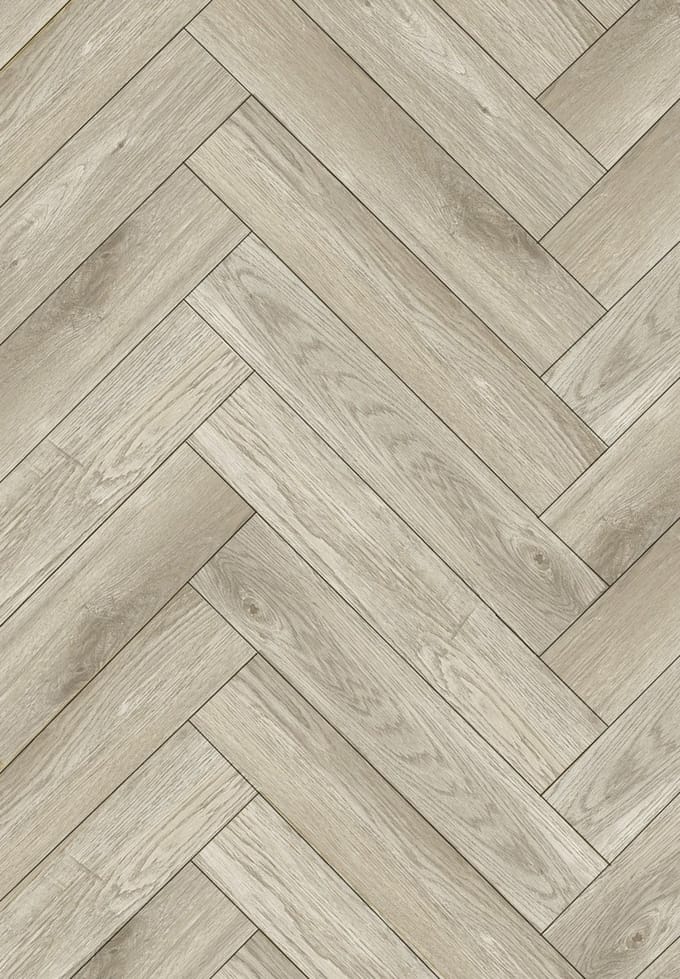 Mexen Sky Valley vinylpanelen visgraat 635 x 127 mm SPC 6,5 mm, IXPE onderlaag 1,5 mm, 4 V-Groef, Eik
