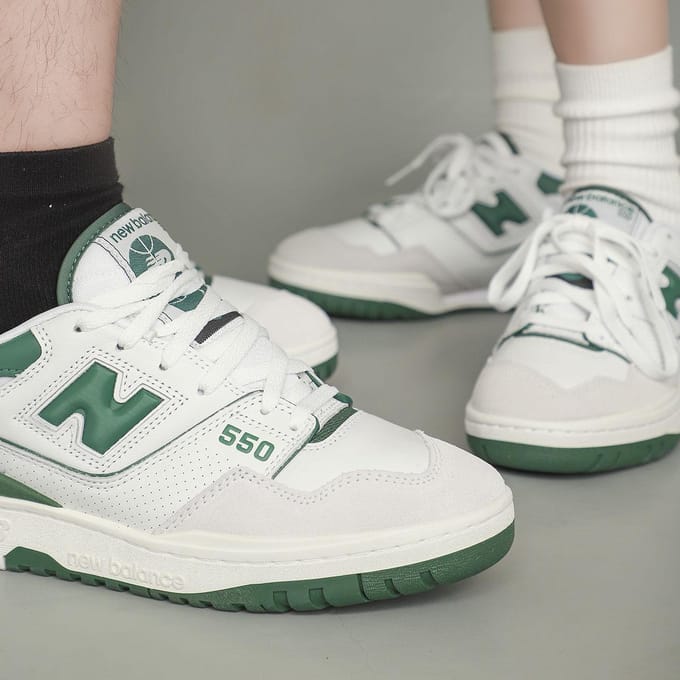 New Balance 550 Wit Groen Unisex Sneakers BB550WT1 44 white