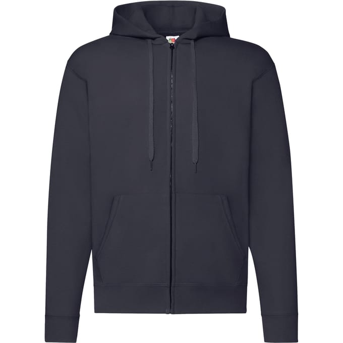 Fruit of the Loom Klassieke herenhoodie met rits (Deep Navy)