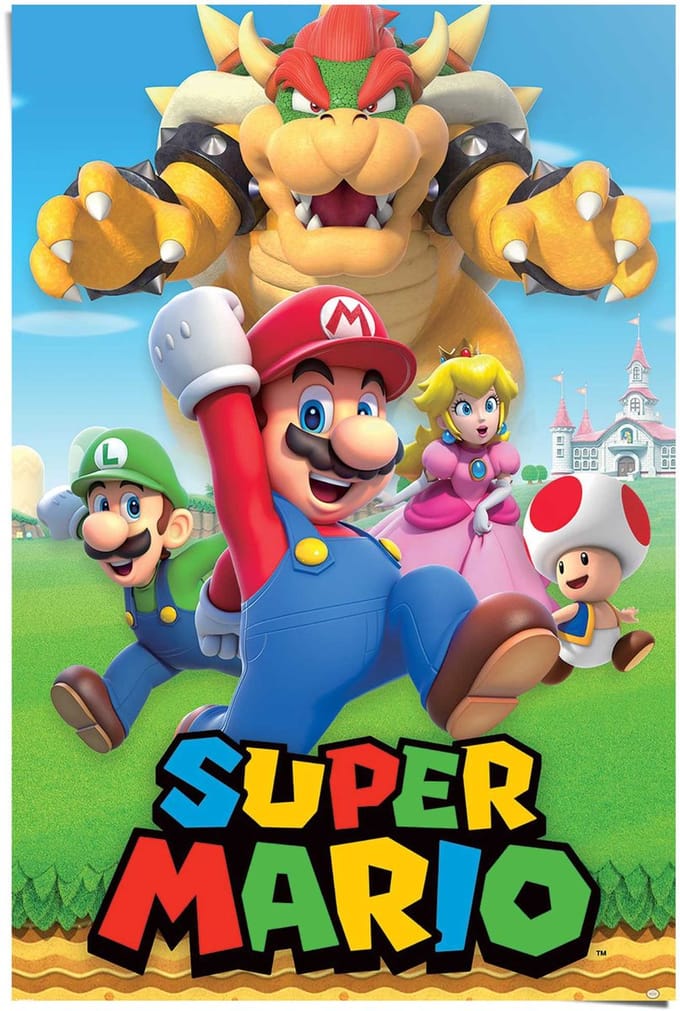 Poster Super Mario - character montage - 91,5 x 61 - Papier - REINDERS