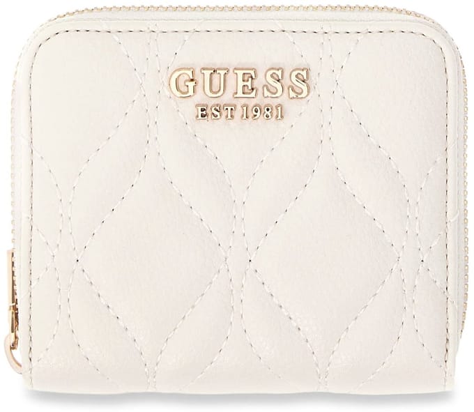 GUESS portemonnee Maxine SLG Zip Around Wallet Cream White crème