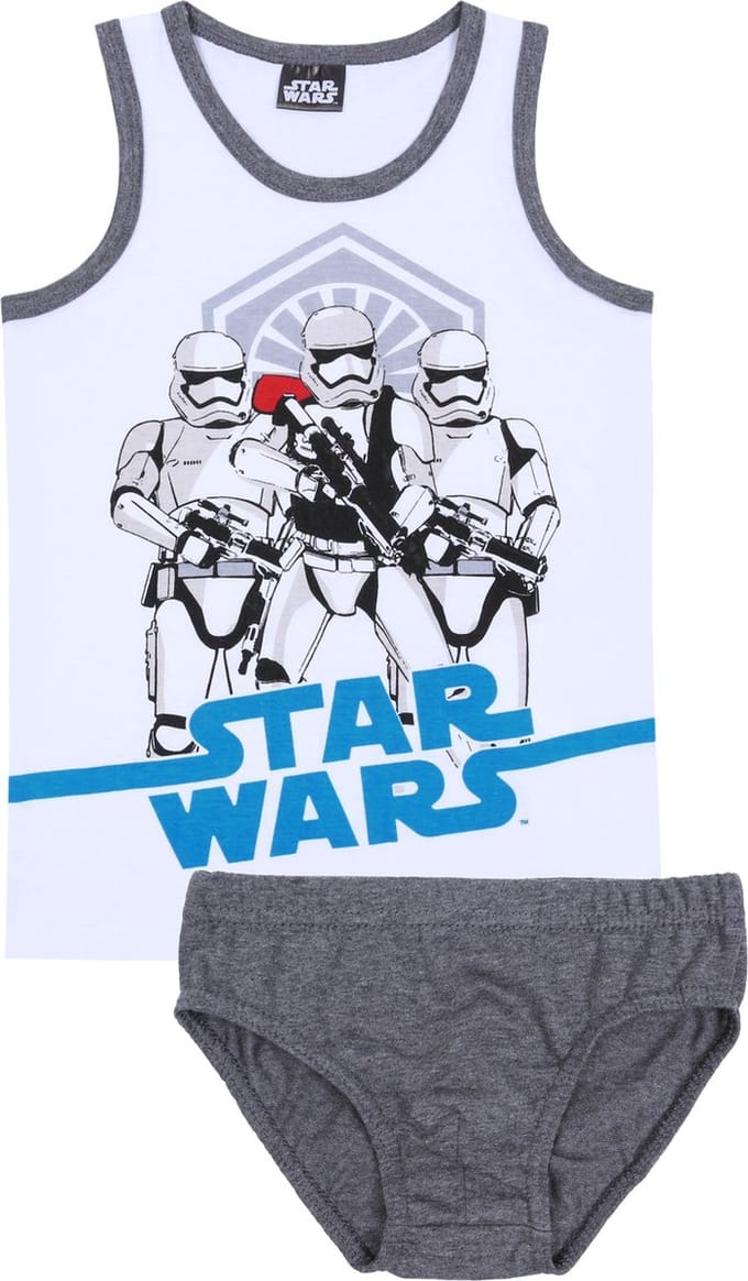Wit-grijze ondergoedset voor jongens - STAR WARS Stormtroopers