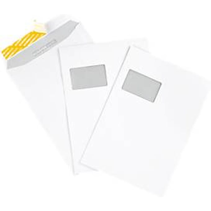Schäfer Shop Genius Verzendenveloppen, venster, klevend, 120 g/m², C4, 250 st., offset wit