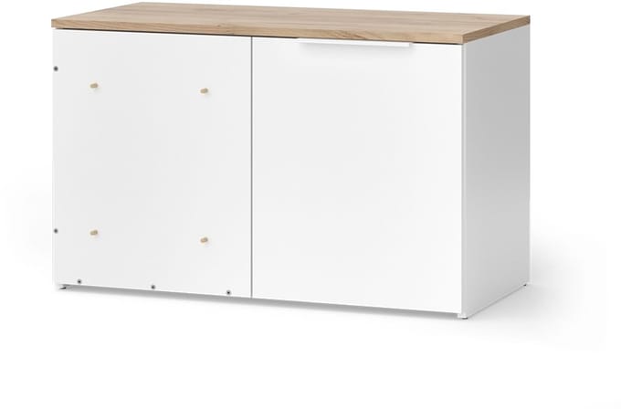 Vicco Wido Hoekladenkast – 80 x 50 cm met deur Wit/Sonoma