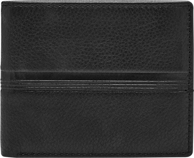 FOSSIL Portemonnee Roger Bifold With Flip ID Black Zwart