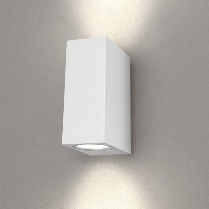 Ledvion - LED Wandlamp Cube & Wit - GU10 - IP54