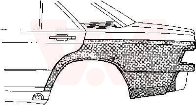 Van Wezel - ACHTER SCHERM VOOR MERCEDES BENZ 190 W201 1982-1993 ARC764774VWAN