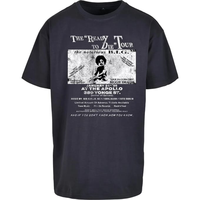 Mister Tee - Biggie Tour Heren Tshirt - XS - Blauw