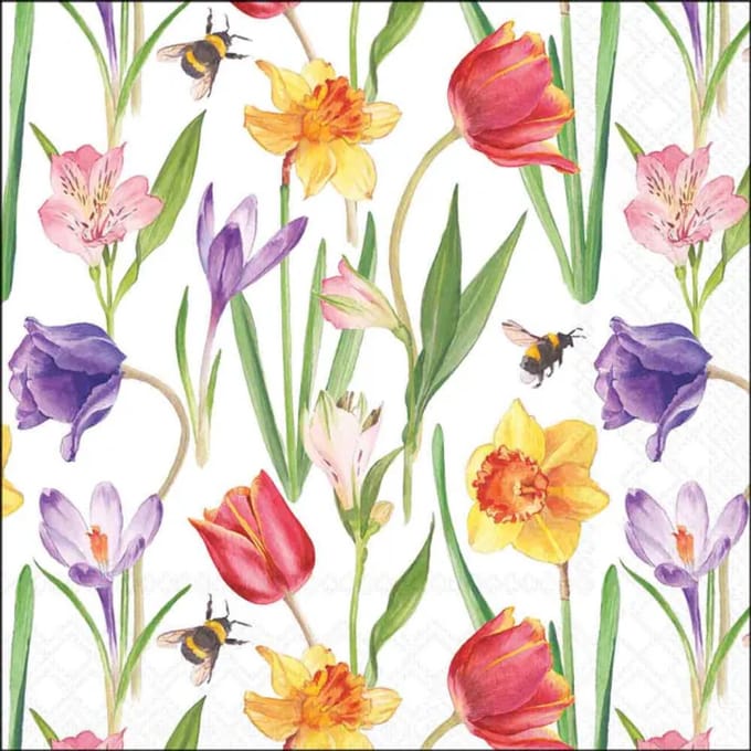 Ambiente - Servetten - 33 x 33 cm - Flowers in Spring