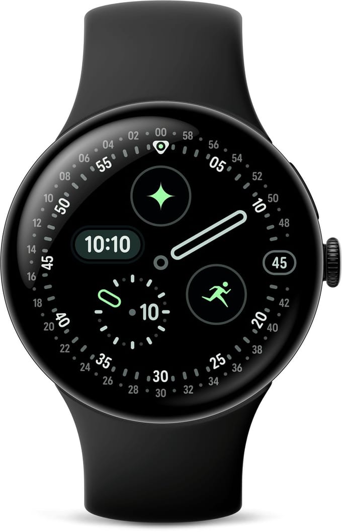 Google Pixel Watch 4 - Smartwatch - 45mm - WiFi -Black/Obsidian
