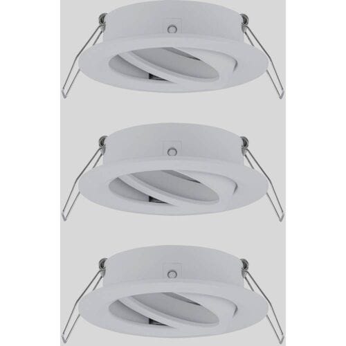 Inbouwlamp Choose Basisset zwenkbaar rond 84 mm 50° max. 3x10W 230V dimbaar Wit mat