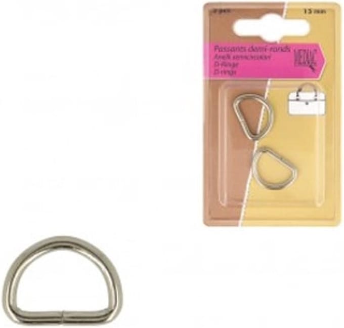 Mediac D ringen 25 mm 2 stuks zilver