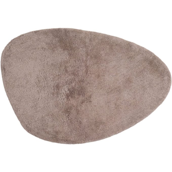 Badmat Beach - Taupe 80 x 100 cm - Asymmetrische Katoenen Badmat