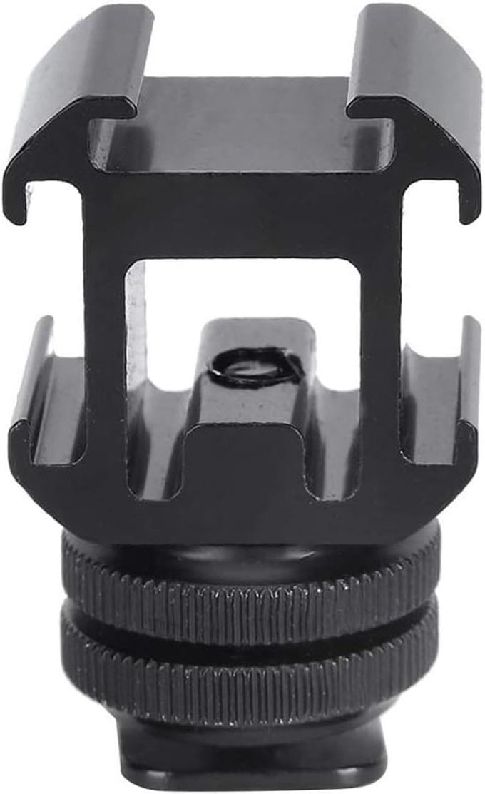 Camera Accessoire Houder - Flitschoen Adapter - Foto en Video - Drie Extra Mounts - 1/4 Inch Schroef - Zwart