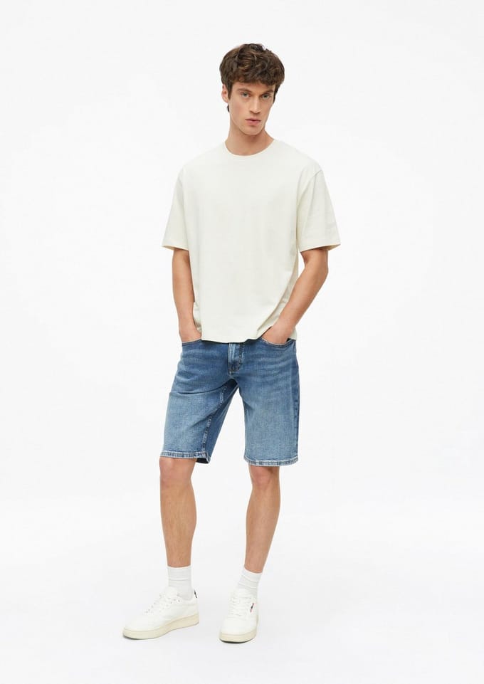 Jeans Bermuda met normale pasvorm hoge taille rechte pijpen s.Oliver