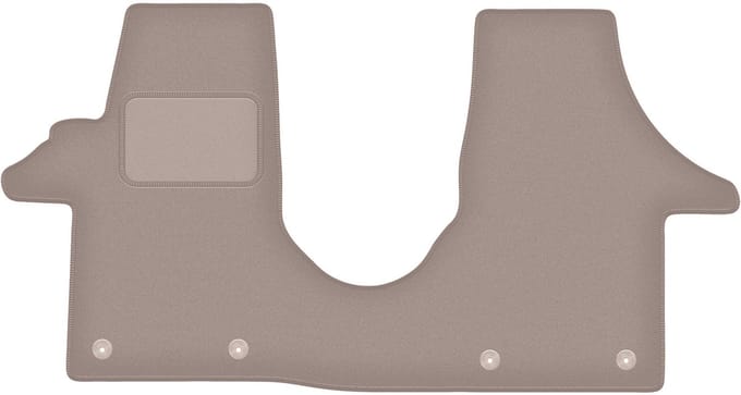 Beige veloursmatten voor: Volkswagen Transporter T5 bestelwagen (2003-2015)