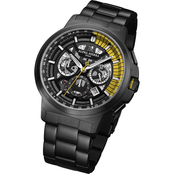 Alpha Sierra - Heren Horloge Titan - Zwart