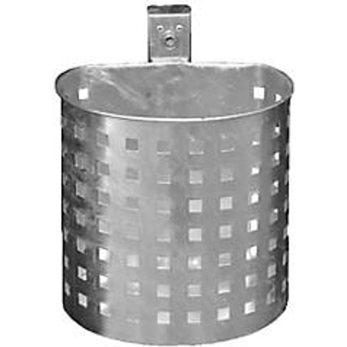 Wandafvalbak, 20 liter, Ø 330/230 x H 340 mm, geperforeerd, gegalvaniseerd