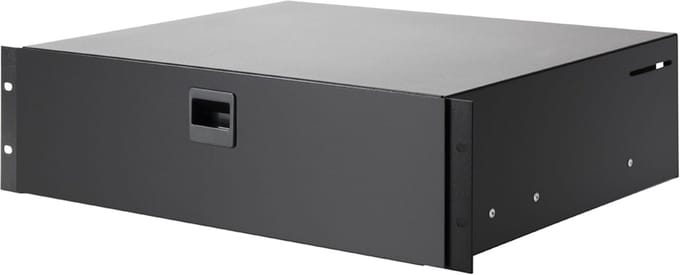 Racklade 3HE - Opberglade - Apparatuur Opslag - 2/3 Uitschuifbaar - 19 Inch - Zwart