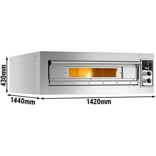 GGM Gastro Elektro Pizzaofen - 9x 33cm - Manuell Zilver