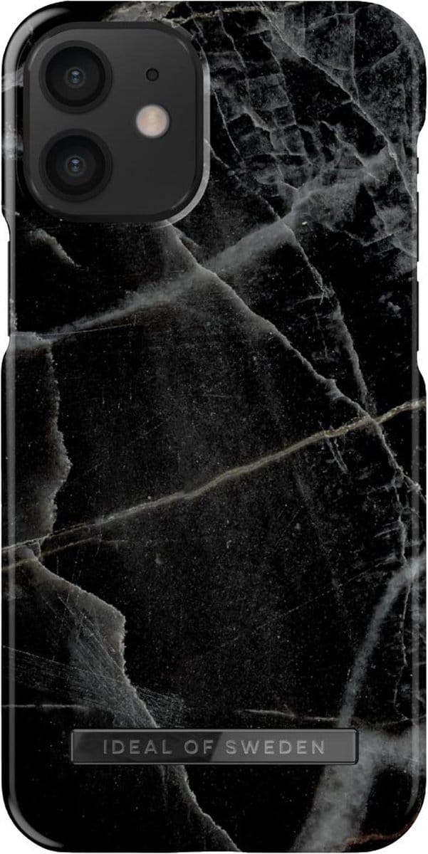 Ideal of Sweden Fashion Case iPhone 12 Mini Black Thunder Marble