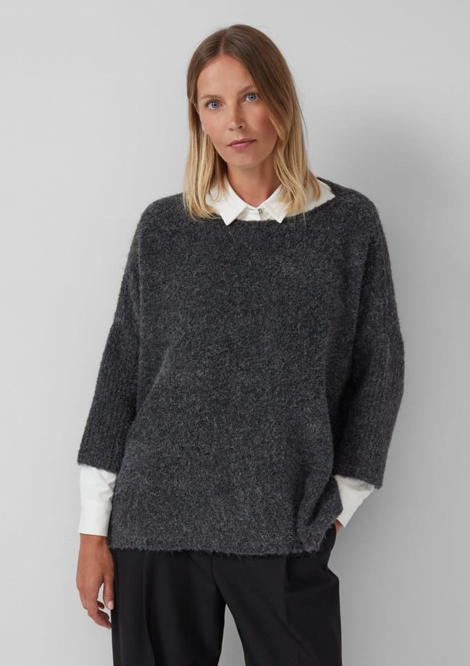 s.Oliver  Pullover Grey/black Taglia: M | Maglioni a maglia Outlet | Donna | Grigio
