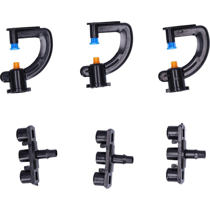 20Sets G-Type Refractieve Mistsproeikop Irrigatiesproeikop voor Tuin Kas black