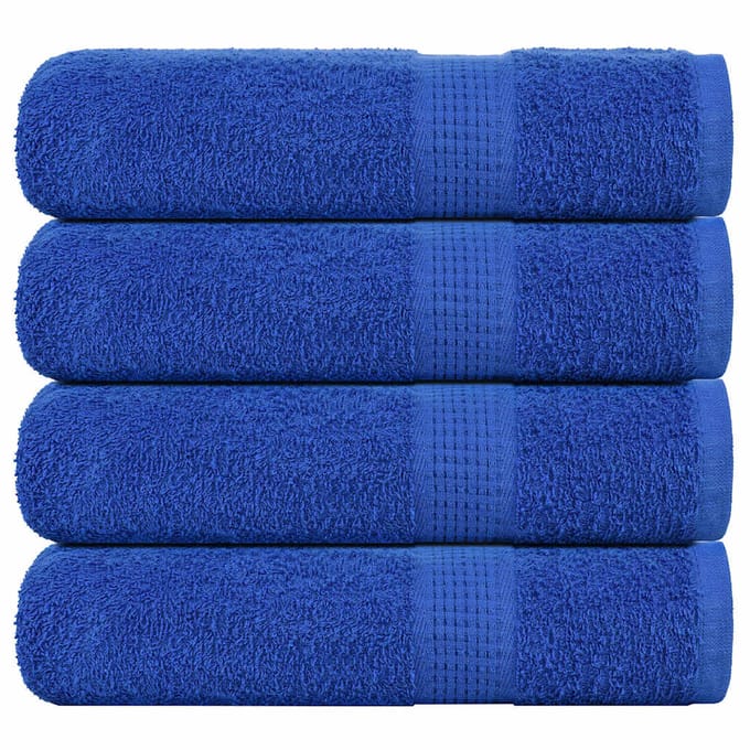 vidaXL - Douchehanddoeken - FROGN - 4 - st - 70x140 - cm - 360 - g/m² - blauw