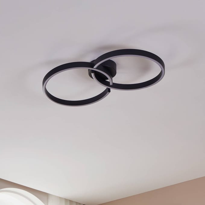EGLO AMANDOLO ceiling lamp with remote control 2700-6500K black