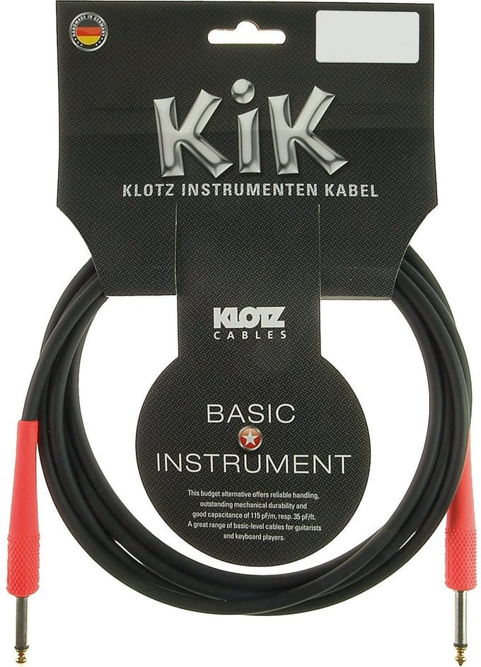 Klotz KIKC4.5PP3 jack 2p - jack 2p 4.5 meter instrumentenkabel