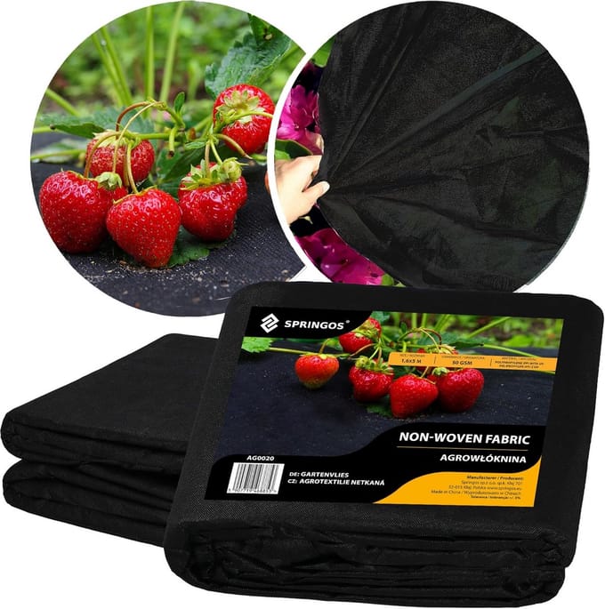 Onkruiddoek Tuinvlies 1,6 x 5 m Sterk 50g/m2 Zwart