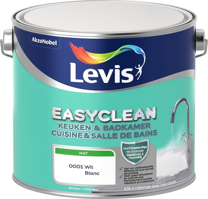 Levis - Easyclean Keuken & Badkamer - Wit - 2,5 L