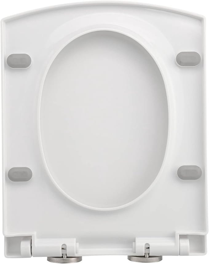Multifunctionele Toiletbril met Zachte Sluiting van PP Materiaal - Rectangular, Vertraagde Sluiting, Afneembaar, Geschikt voor Alle Normale Toiletten