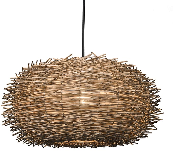 QAZQA Hatch 45 Hanglamp - 1 lichts - 450 mm - bruin