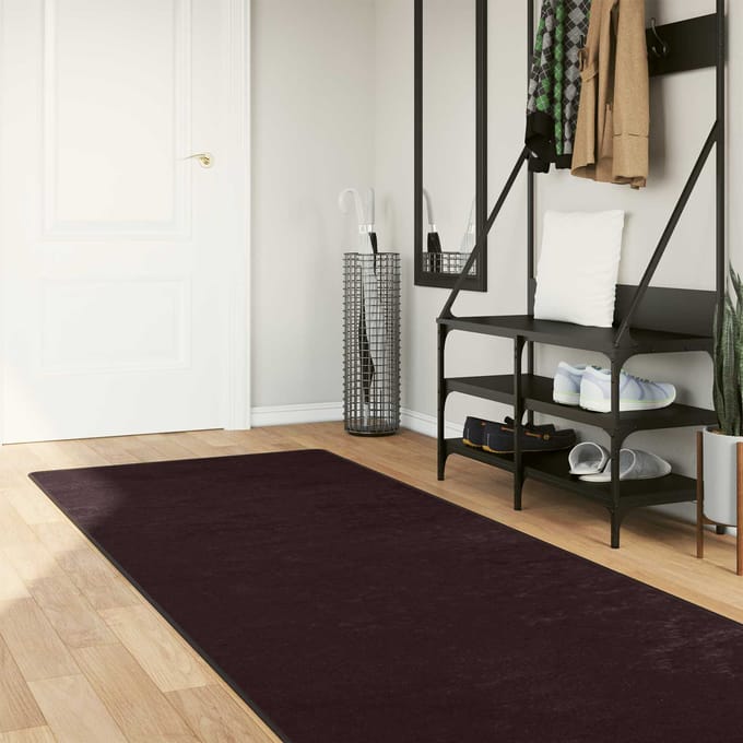 vidaXL - Tapijt - Runner - MARSA - Antraciet - 100 - x - 400 - cm - Polyester - en - PVC