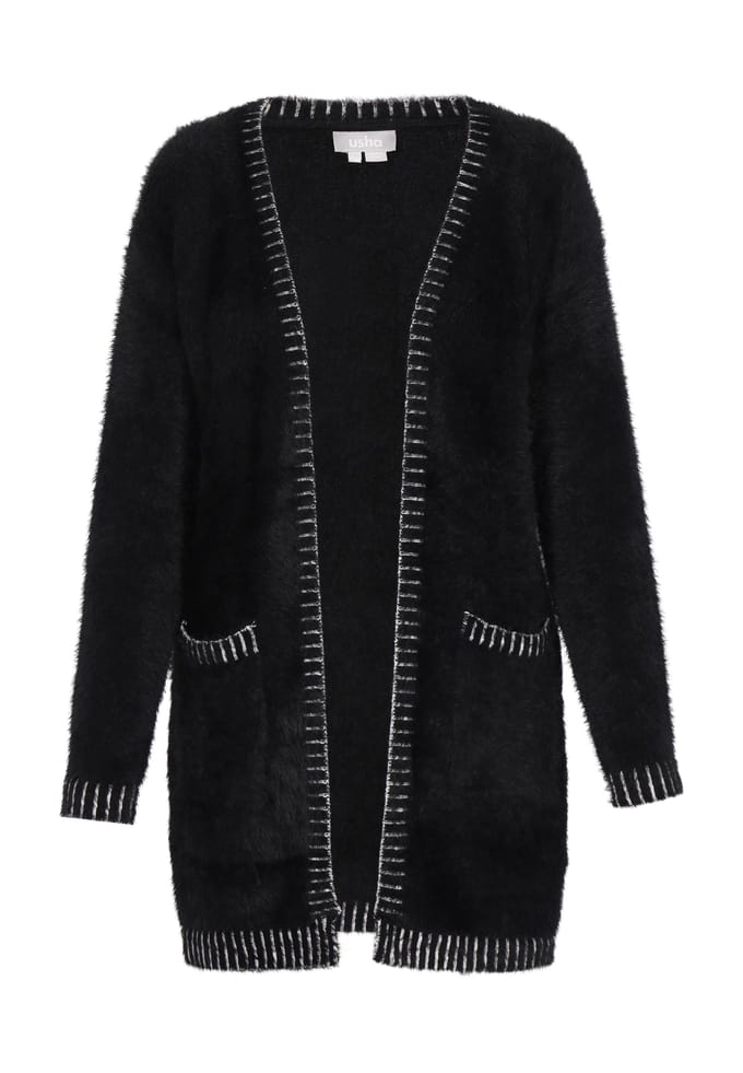 usha Vest Dames zwart en wit