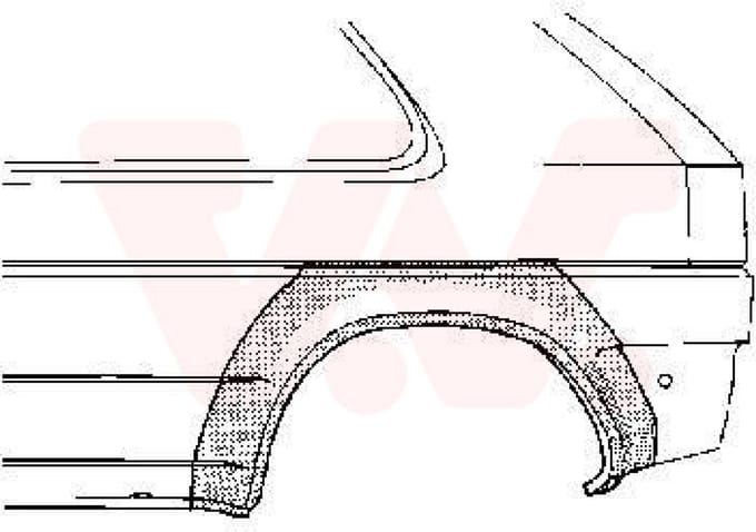 Van Wezel - ACHTER SCHERM VOOR OPEL ASTRA F 1991-1998 ARC285010VWAN