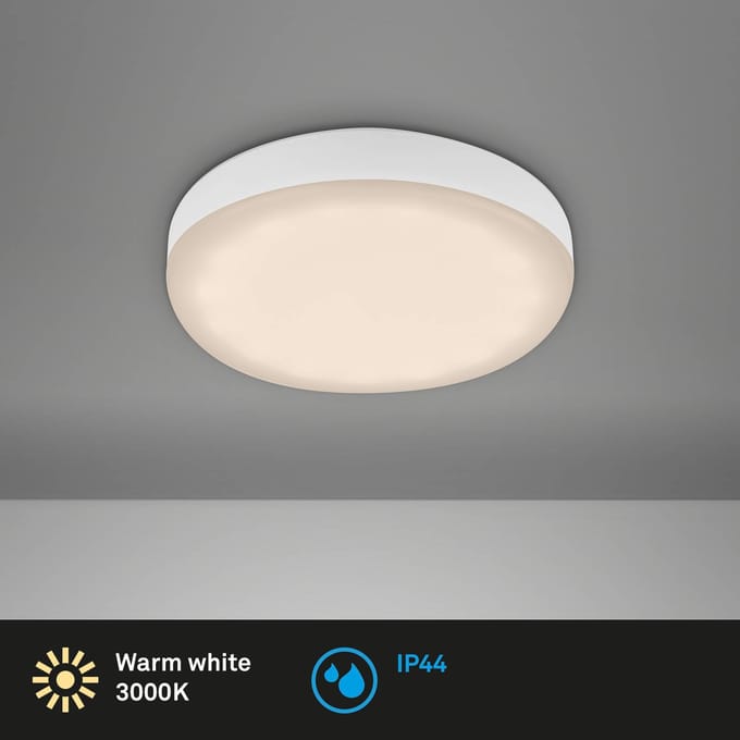 Briloner Plat LED inbouwspot, wit, Ø 7,5 cm, 3.000K