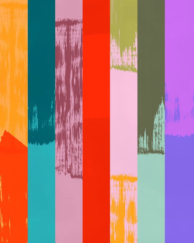 Fotobehang - Fehlfarben 200x250cm - Vliesbehang
