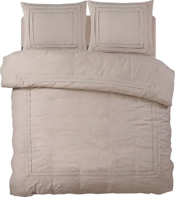 Sleeptime Tailored Dekbedovertrek - 200X200/220 + 2 x kussenslopen 60x70 - Taupe