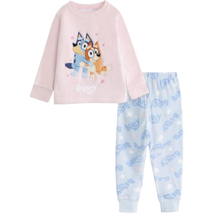 Bluey Meisjes Karakter Lange Mouwen Lange Pyjamaset 3-4 Years white