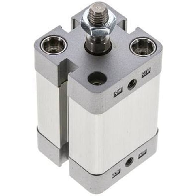 ISO 21287 Compacte Dubbelwerkende Cilinder 25-25mm - Magnetisch - Mannelijke Stang