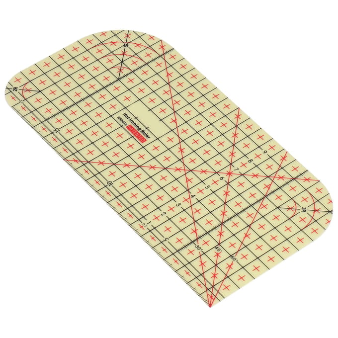 Stoffen Quiltliniaal Plastic Hittebestendig Hete Strijken Meetliniaal voor Strijkijzer Thuis beige