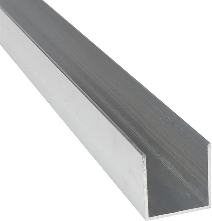 Aluminium U-profiel 50x50x4mm EN AW-6060 Blank Ruw 1 Meter