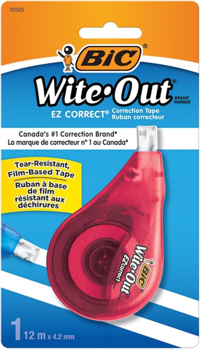 Correctietape XL - Breed en Extra Lang - Direct Overschrijfbaar