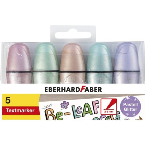 Eberhard Faber markeerstift - mini - 5 stuks - glitter pastel - EF-551409