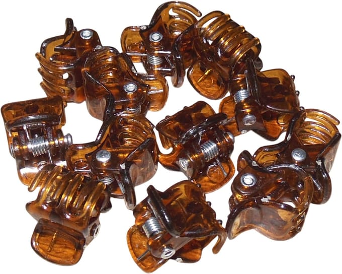 Haarklemmetjes mini transparant bruin - Herfst - Herfstkleuren