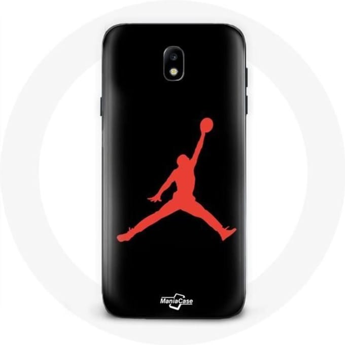 Coque - Air Jordan - Galaxy J3 2017 - Souple - Rouge - Logo rouge