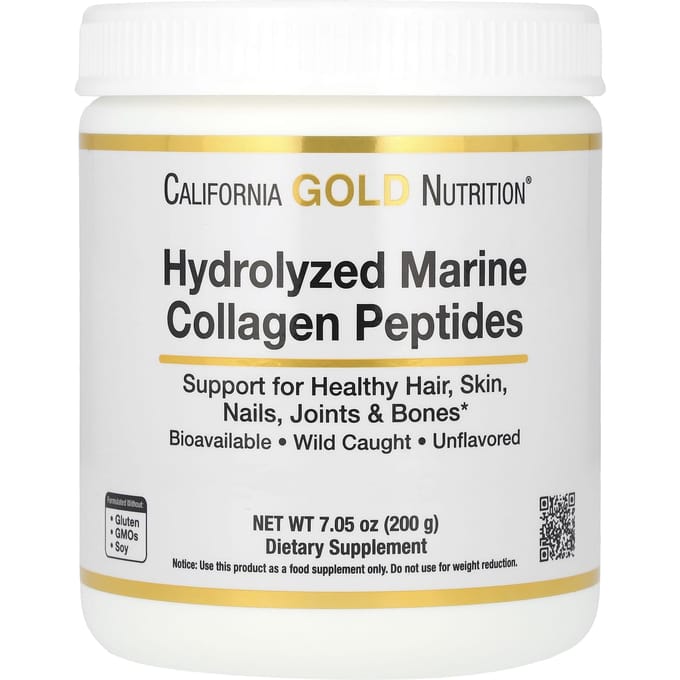 Gehydrolyseerde Marine Collageen Peptiden, Zonder Smaak, 200G (7.05Oz)